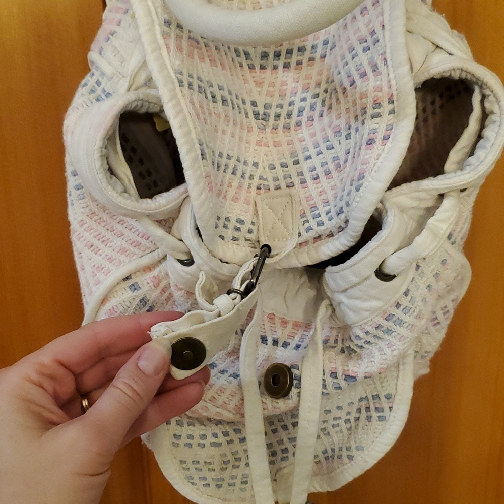 Roxy Multicolor Woven Drawstring Backpack Cream P… - image 6